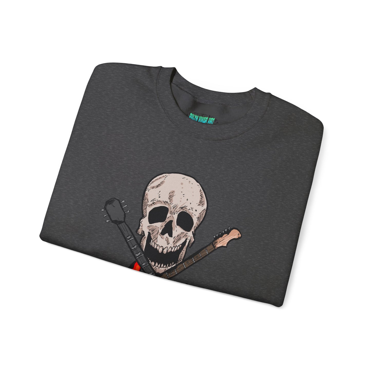 Skull and Guitar Crewneck Sweatshirt