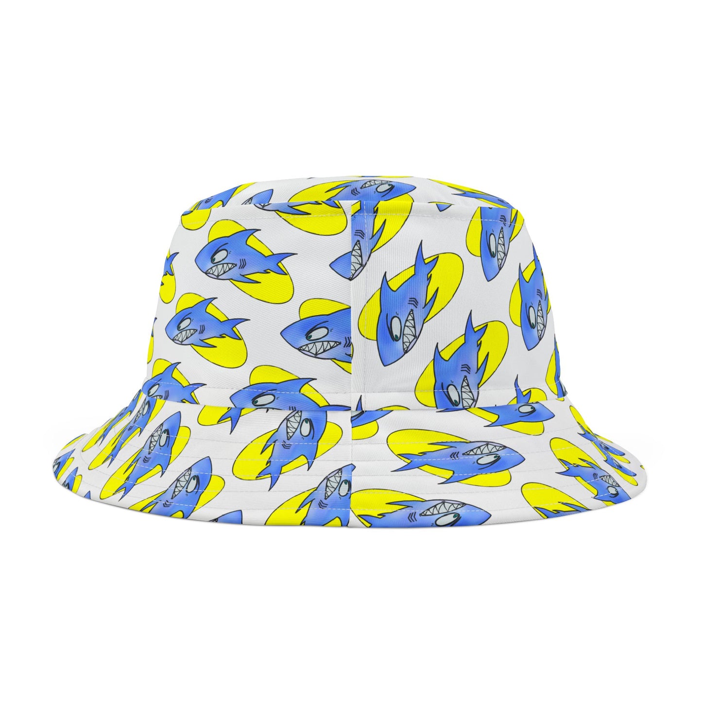 Colorful Shark-Themed Bucket Hat, Fun Summer Accessory, Perfect for Festivals, Gifts for Sea Life Lovers, Unique Animal Print Hat
