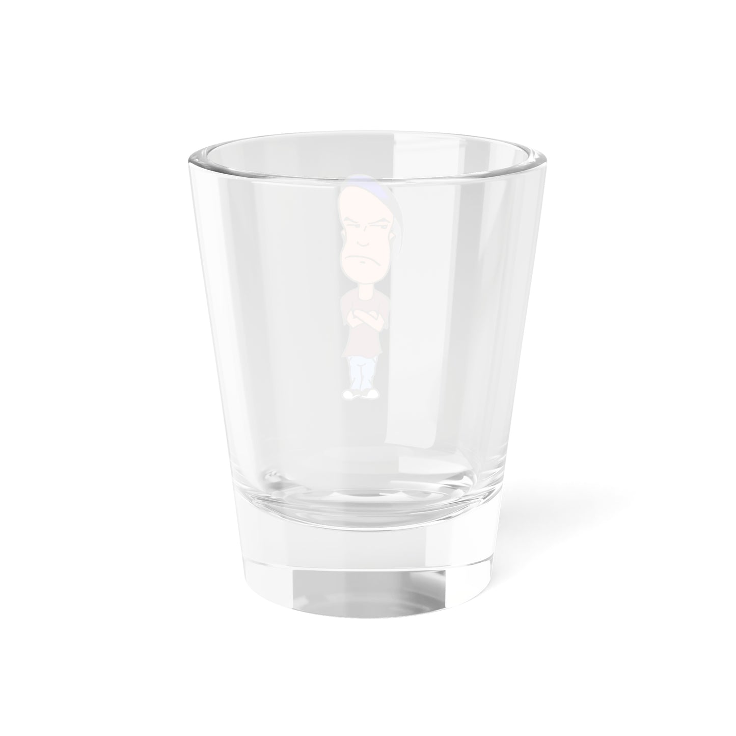 Smug Funny Character Shot Glass - 1.5oz Cartoon Drinkware