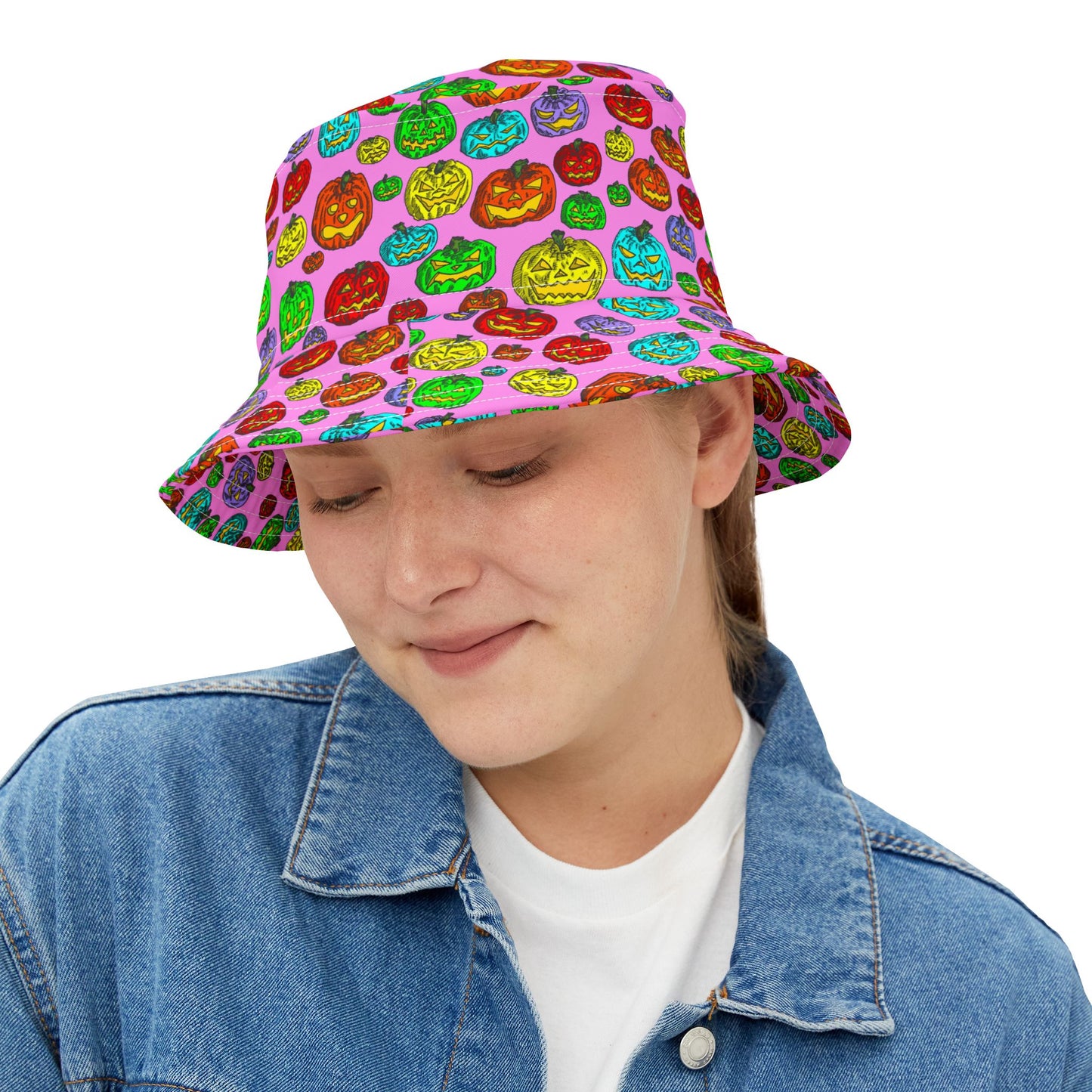 Vibrant Pumpkin Bucket Hat for Fun Fall Days, Halloween Headwear, Trendy Summer Accessory, Festival Hat, Outdoor Adventures