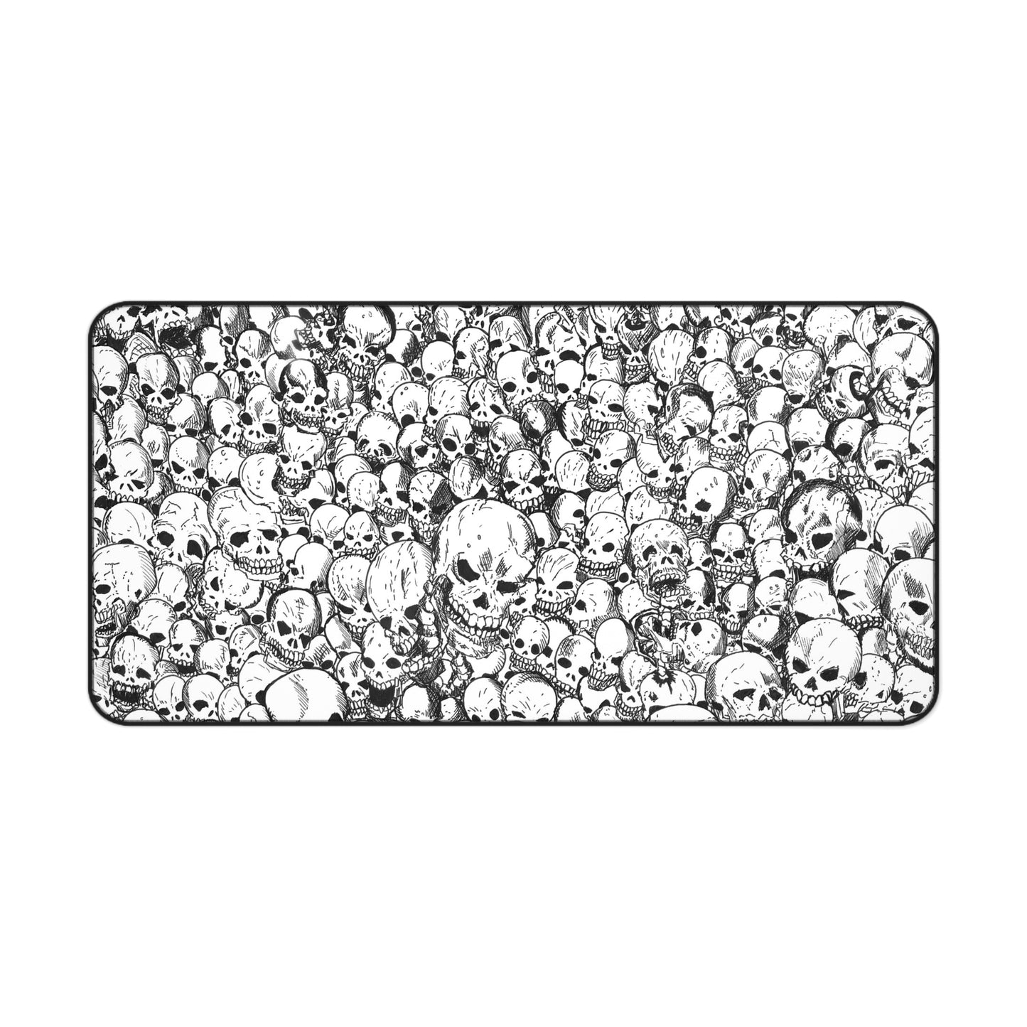 Gathering of Skulls - Original Black and White - Desk Mat