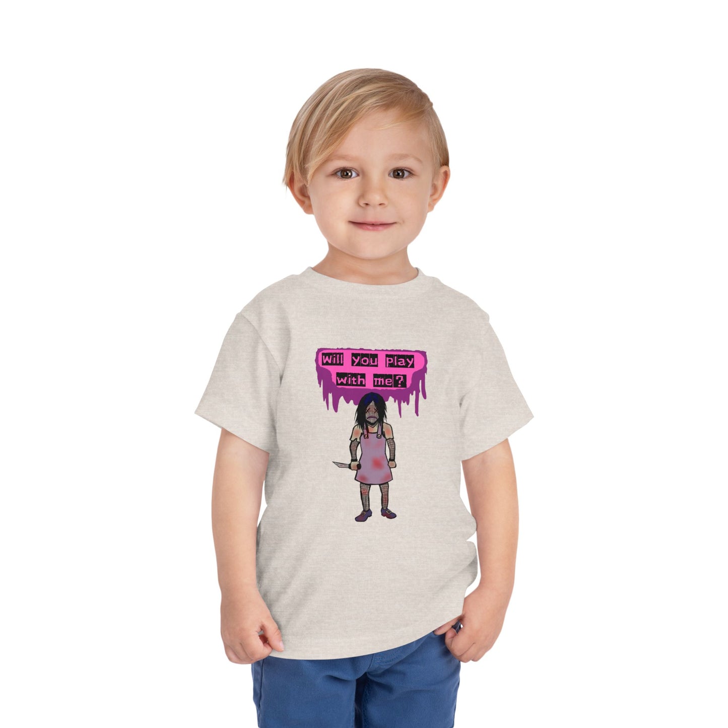 Toddler Tee - Evil Doll - Will You Play With Me