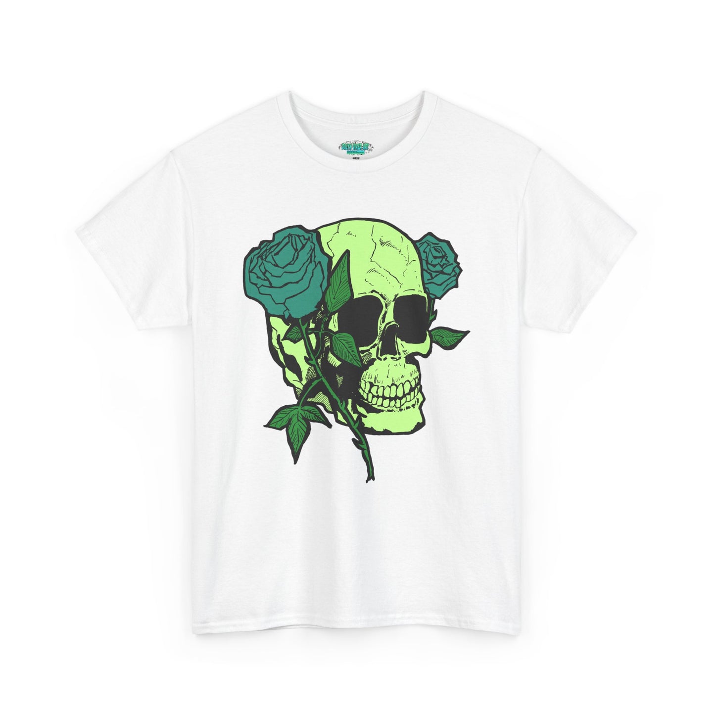 Skull & Rose Graphic Tee - Unisex Heavy Cotton Shirt