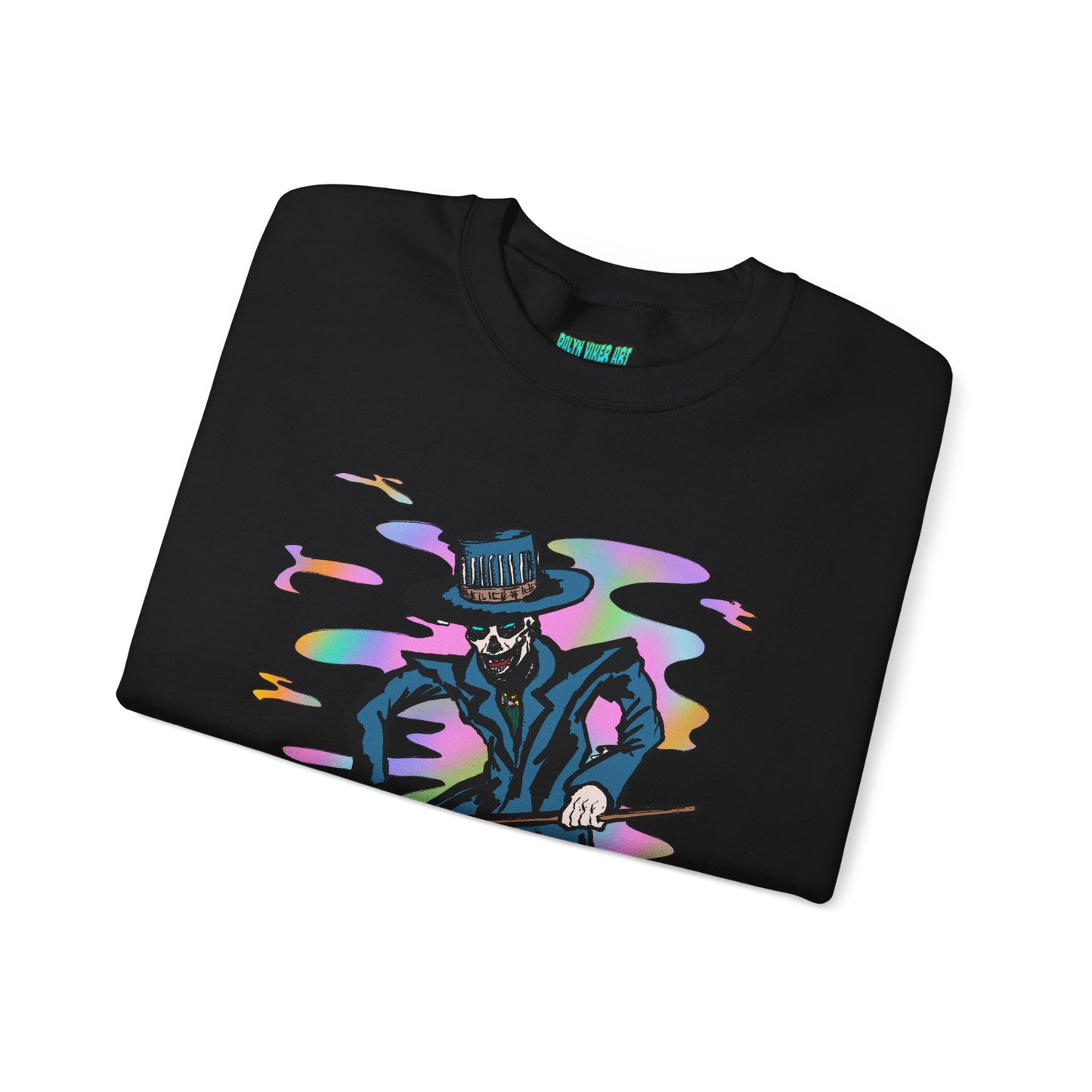 Vibrant Voodoo Graphic Crewneck Sweatshirt - Unisex Halloween Vibe