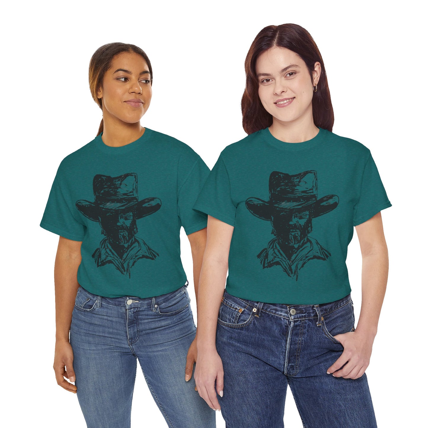 Rustic Cowboy Graphic Unisex Heavy Cotton Tee