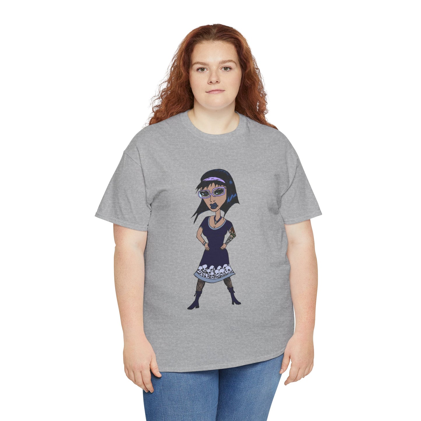 Gothic Doll T-Shirt — Retro Vampire Girl Graphic Tee