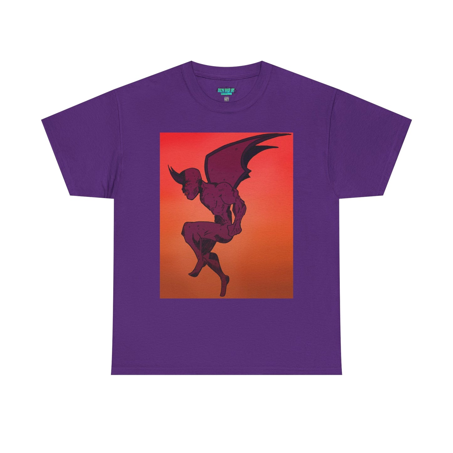 Unisex Heavy Cotton Tee - Vibrant Demon Art Design