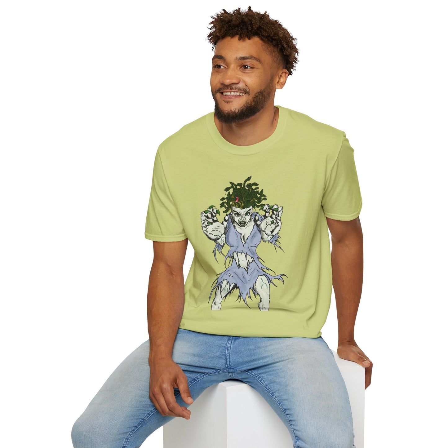 Medusa Assailing Unisex T-Shirt - Mythological Monster Dalyn Viker Art