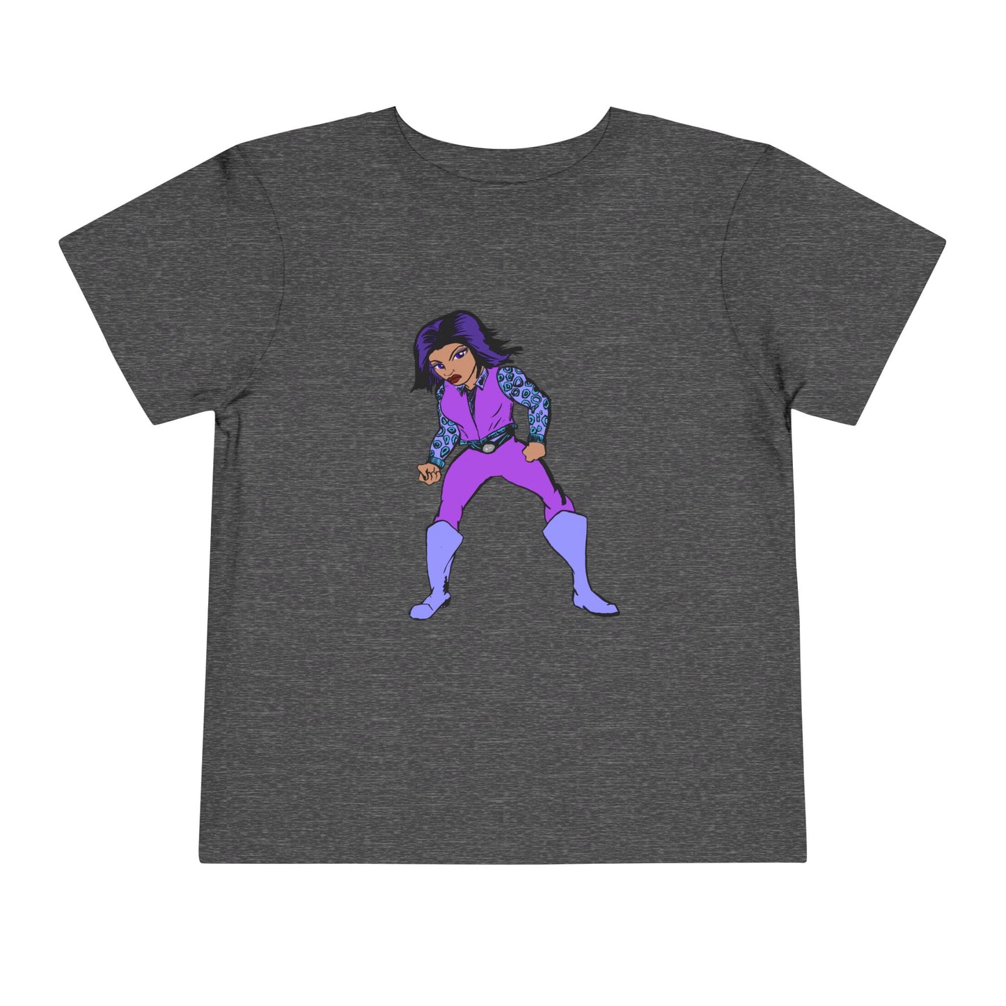 Toddler Tee — Purple Superstar Heroine Graphic Shirt