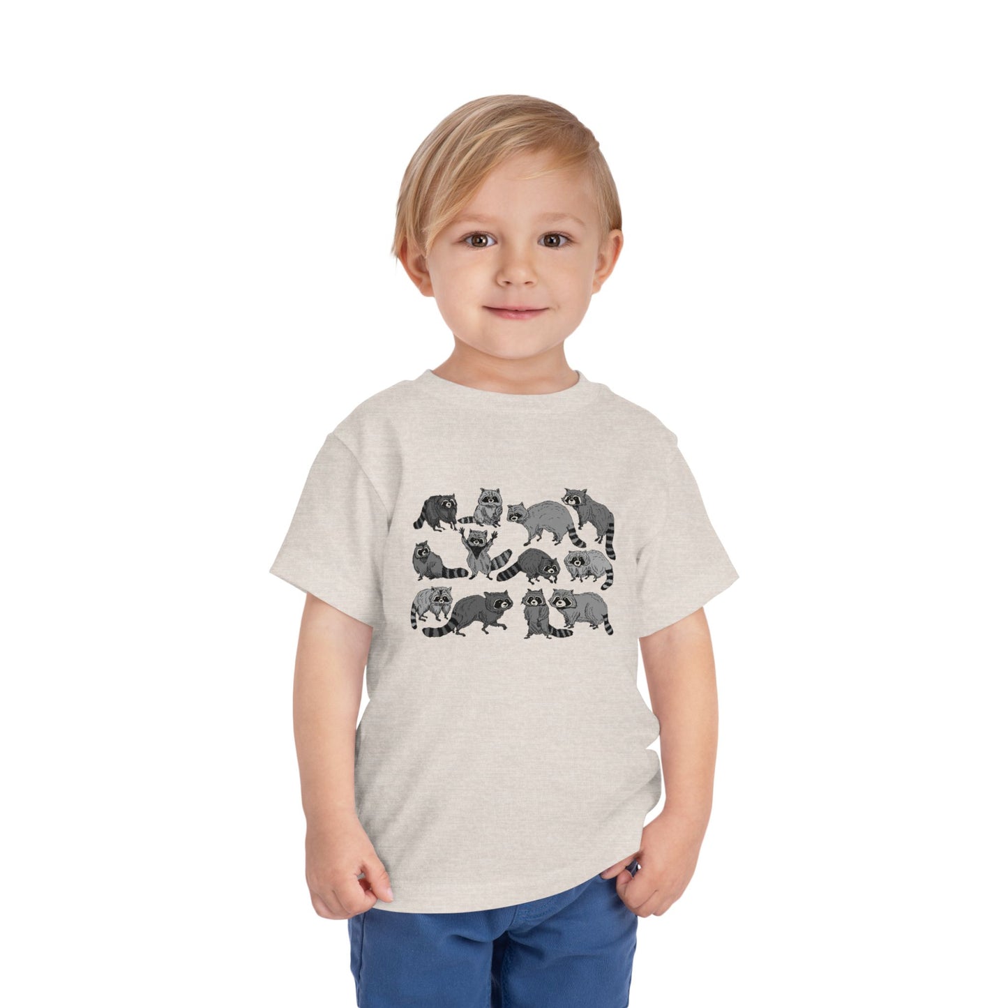 Toddler Tee — Playful Woodland Raccoon Crew Cute Kids Shirt