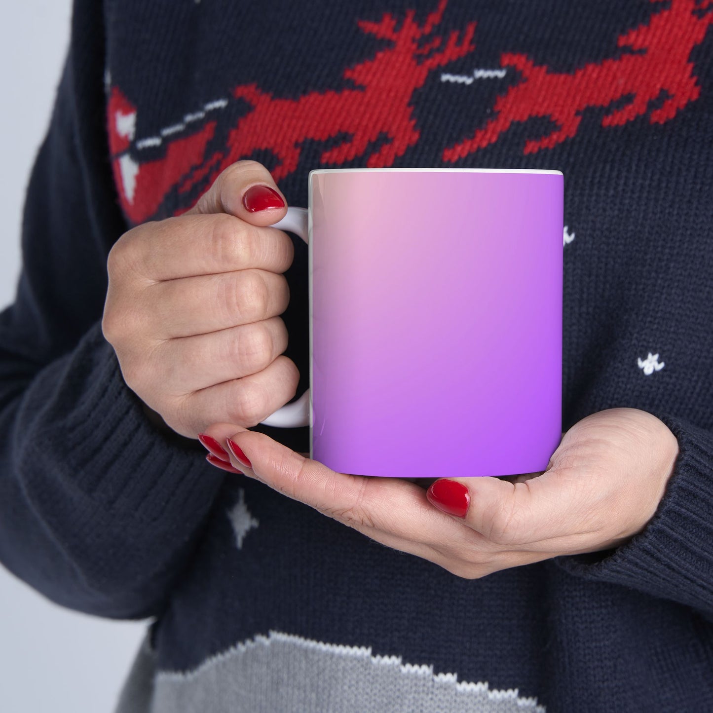 Purple Skull Rose Ceramic Mug — Gothic Floral Coffee Cup (11oz, 15oz)