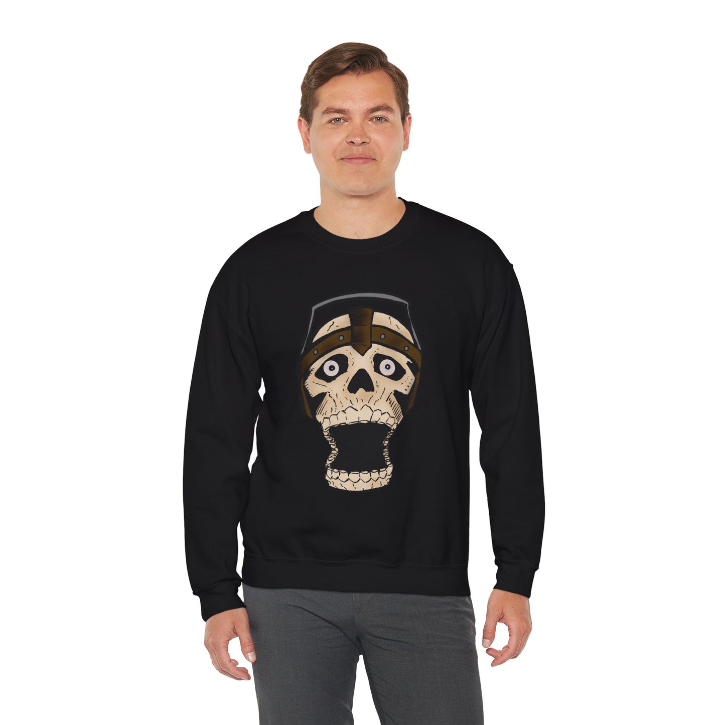 Screaming Skull Graphic Crewneck Sweatshirt - Unisex Heavy Blend™