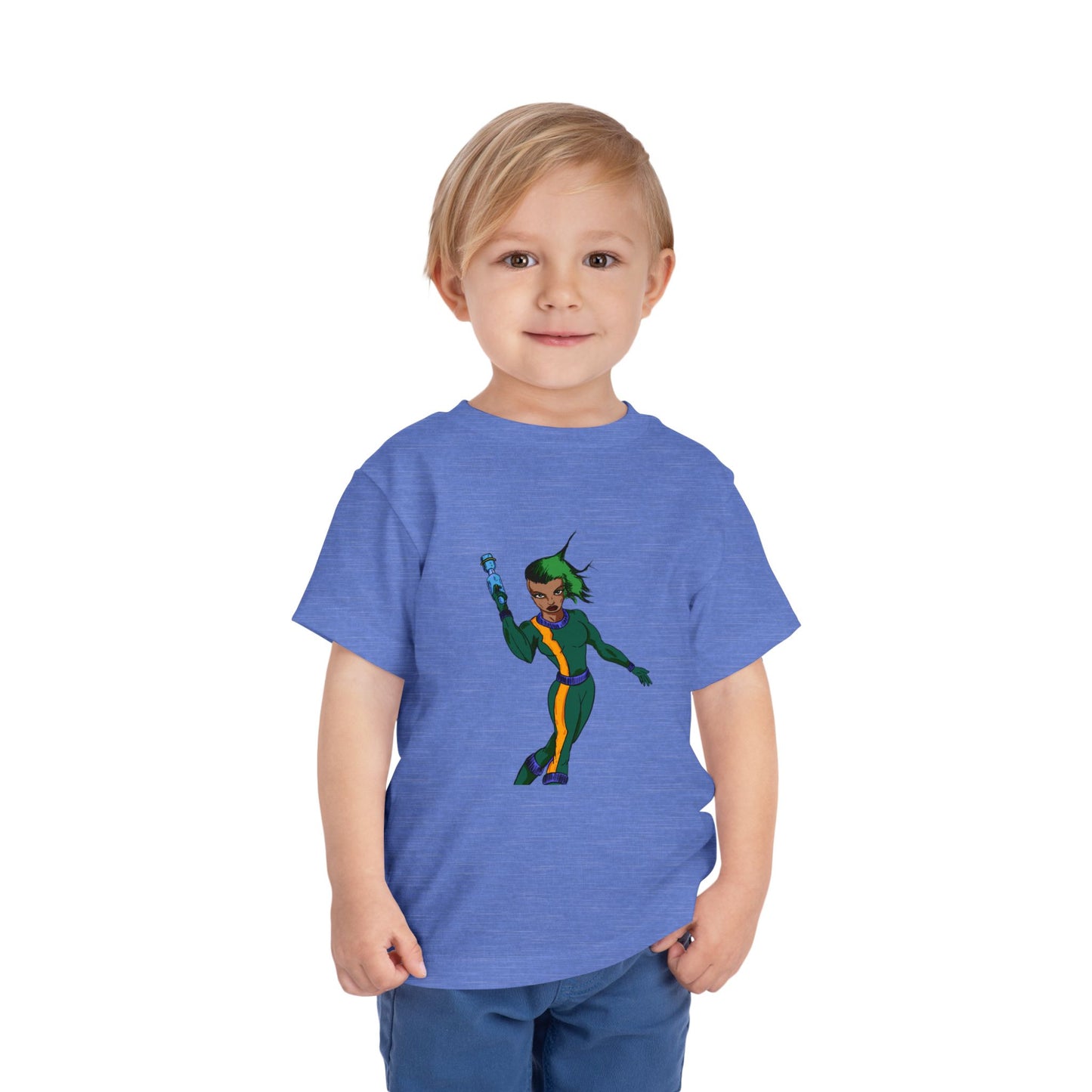 Toddler Tee — Colorful Space Hero Graphic