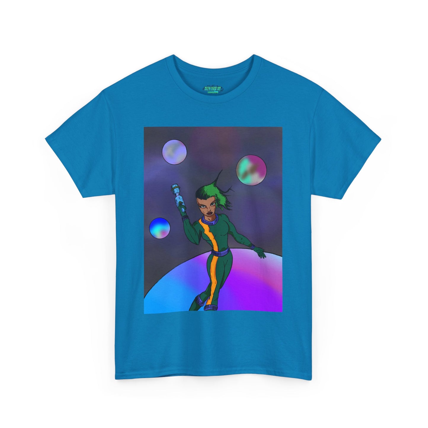 Cosmic Hero Vibe Tee - Unisex Heavy Cotton Tee, Space Art Shirt, Retro Sci-Fi T-Shirt, Gift for Space Lovers, Unique Graphic Tee