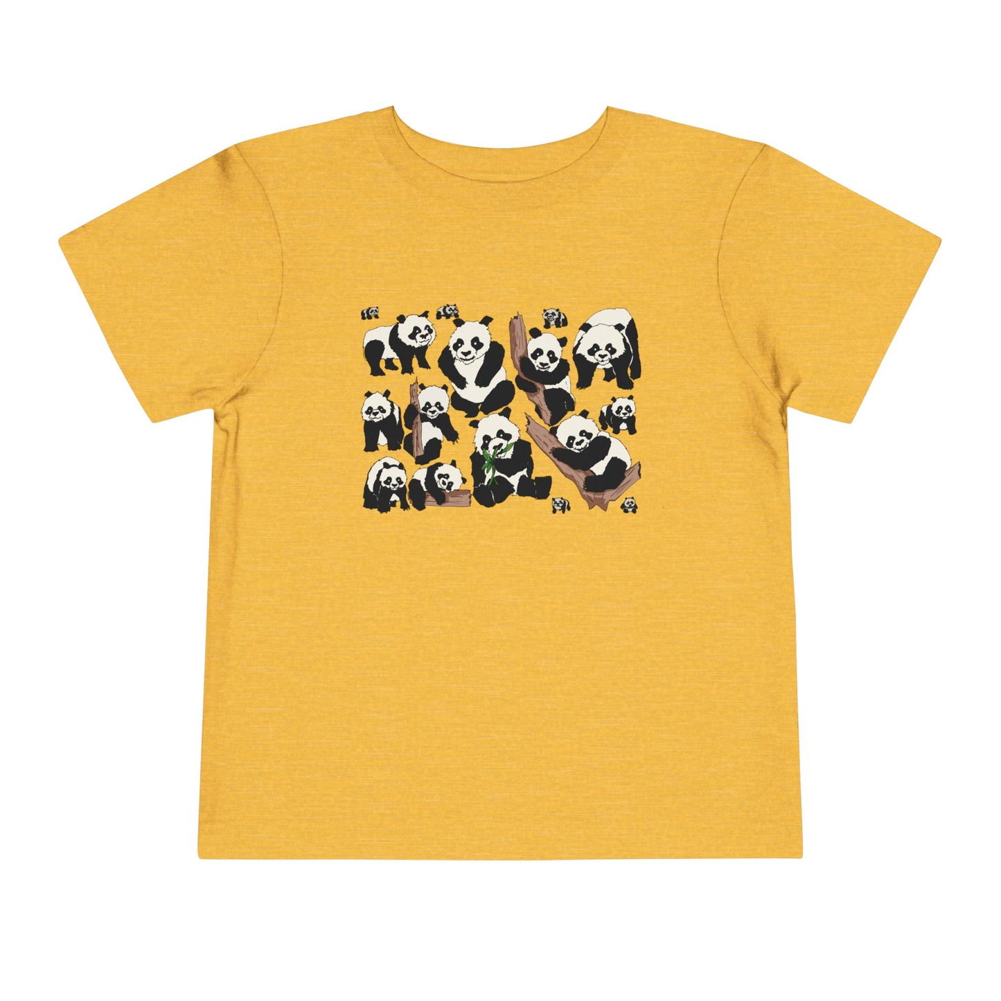 Panda Faces Toddler Tee — Cute Cartoon Panda Print