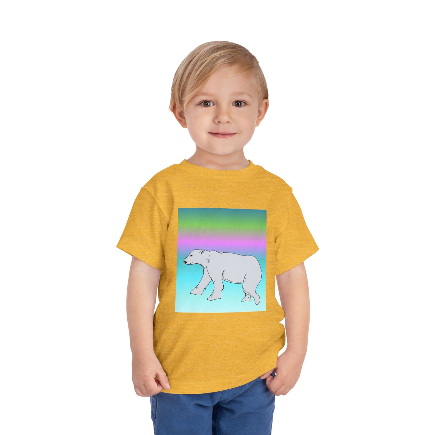 Toddler Tee — Pastel Polar Bear Graphic Shirt