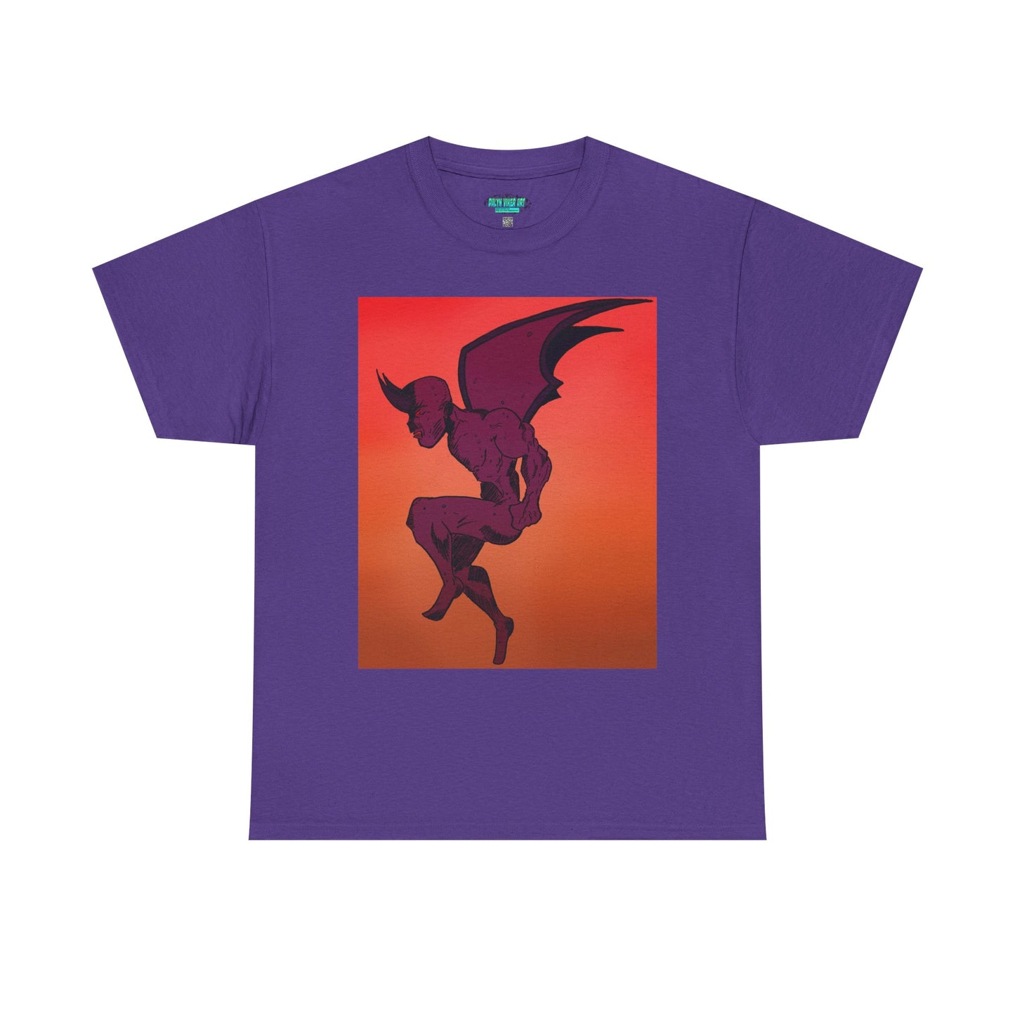 Unisex Heavy Cotton Tee - Vibrant Demon Art Design