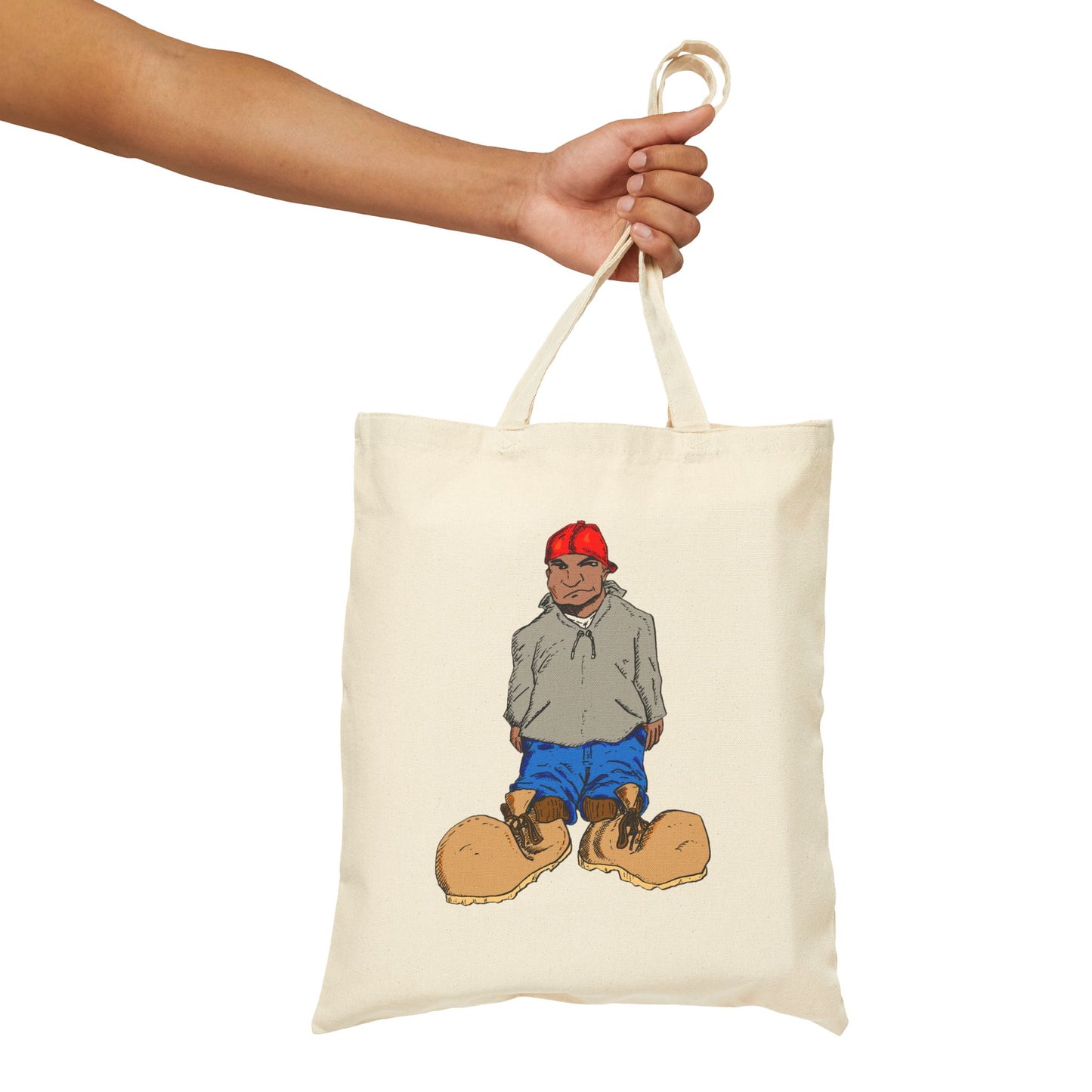 Original Character "Boots" Cotton Canvas Tote Bag