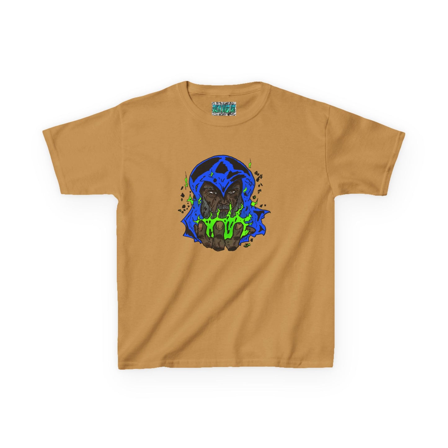 Kids Tee - Cosmic Wizard Magical Fire Sorcery Astro Mysticism Dalyn Viker Art