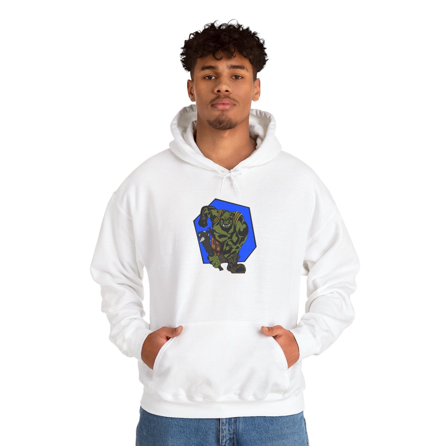 Heroic Monster Hooded Sweatshirt, Cozy Casual, Gift for Gamer, Geek Wear, Unisex Hoodie, Birthday Present, Halloween Style