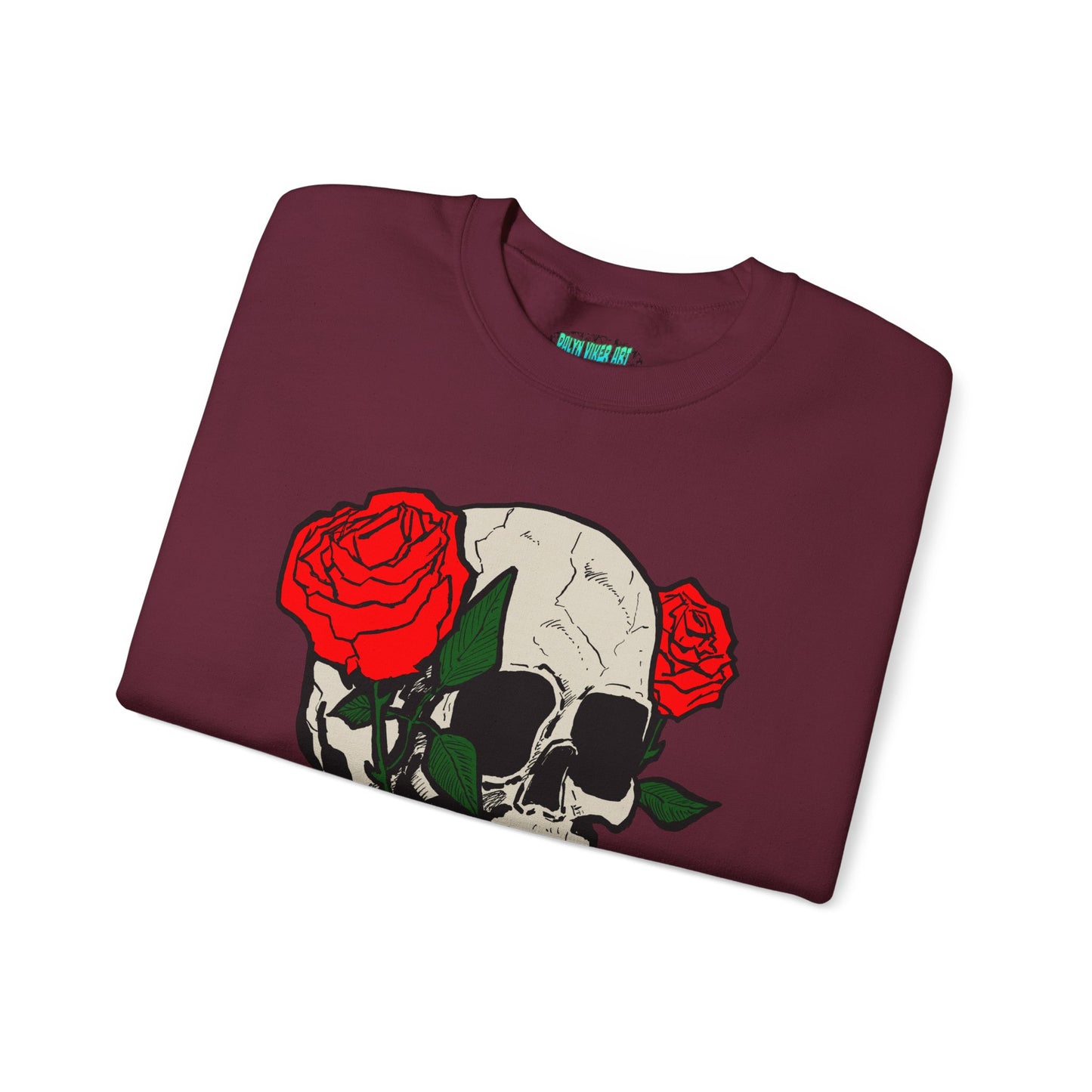 Skull and Roses Crewneck Sweatshirt