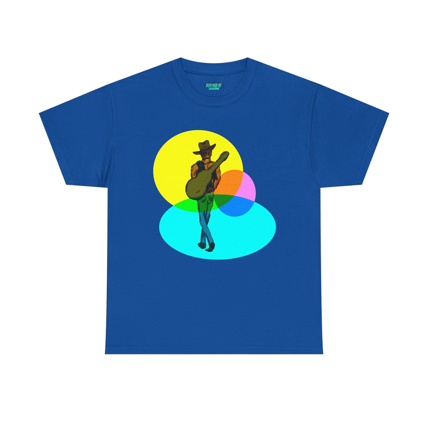 Cowboy Guitar Tee — Colorful Music T‑Shirt