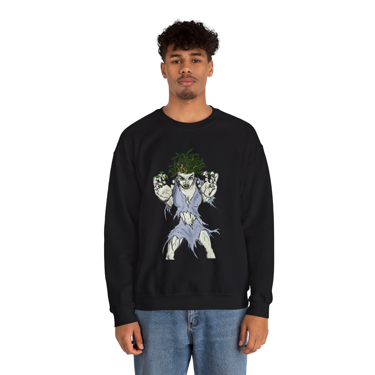 Medusa Inspired Unisex Heavy Blend Crewneck Sweatshirt