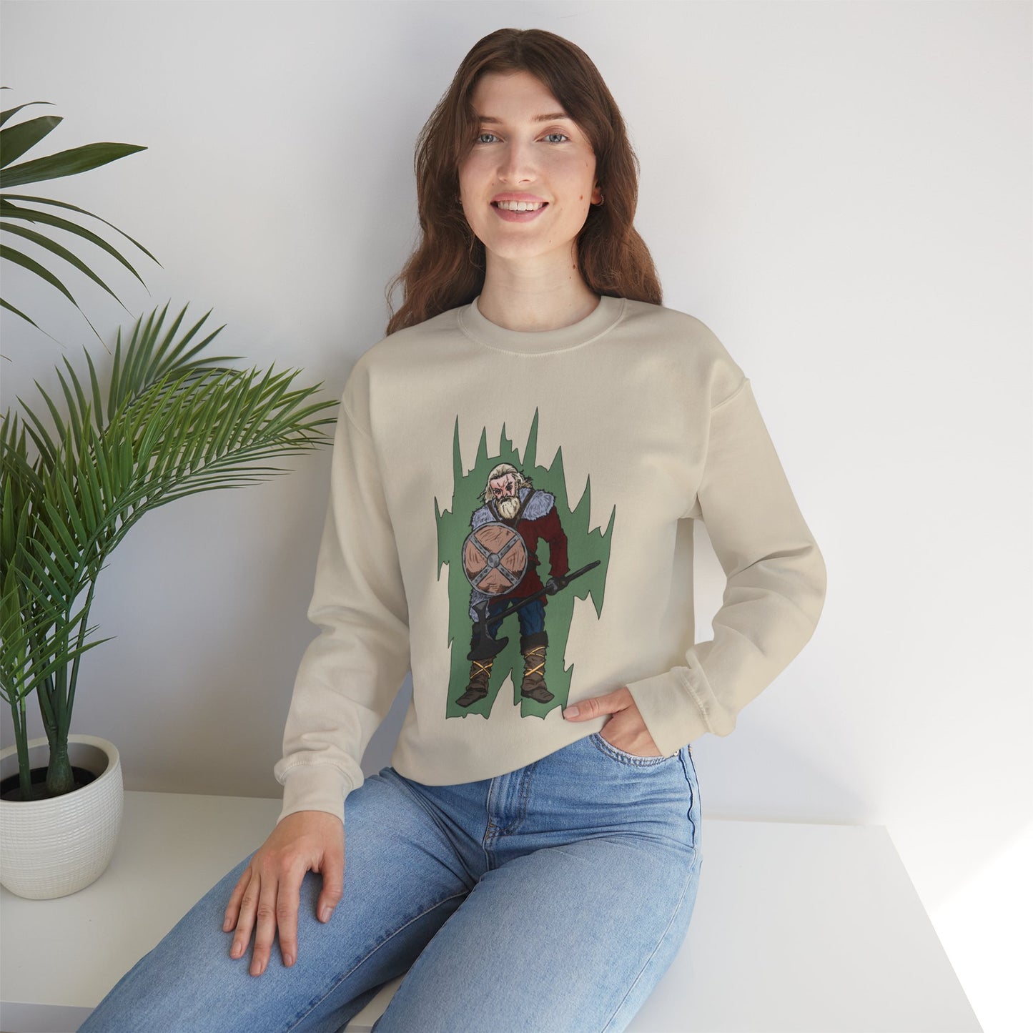 Viking Warrior Sweatshirt - Unisex Heavy Blend Crewneck