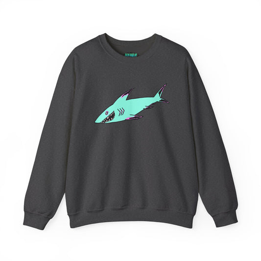 Charming Shark Graphic Sweatshirt - Unisex Heavy Blend™ Crewneck