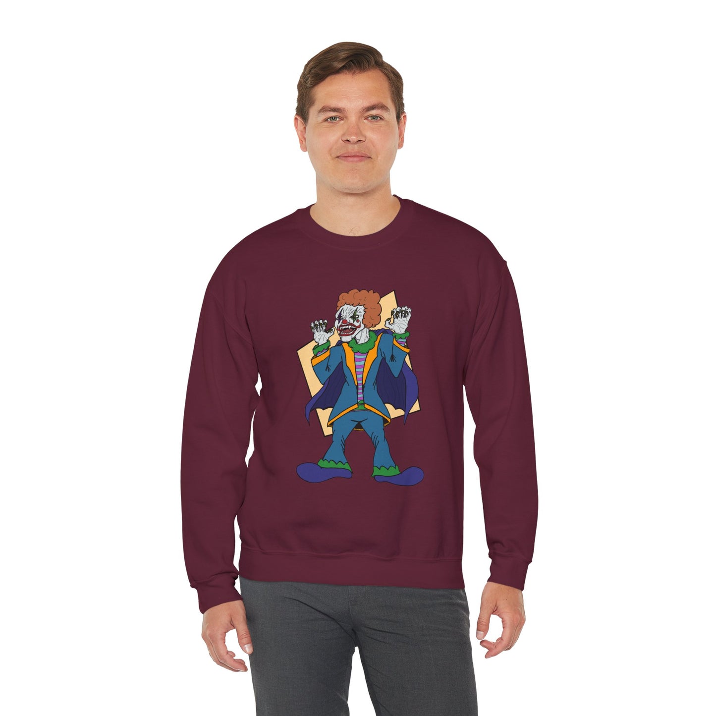 Vampire Clown Funny Horror-Inspired Unisex Crewneck Sweatshirt