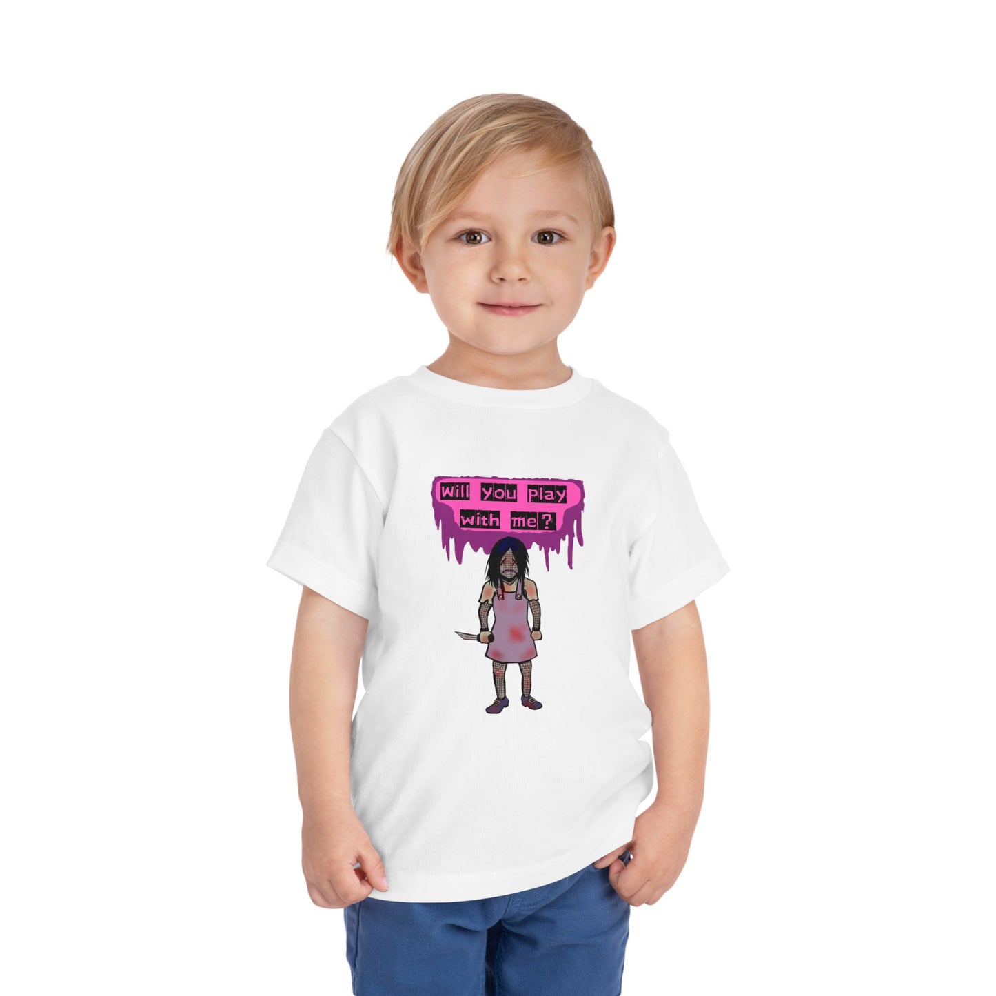 Toddler Tee - Evil Doll - Will You Play With Me