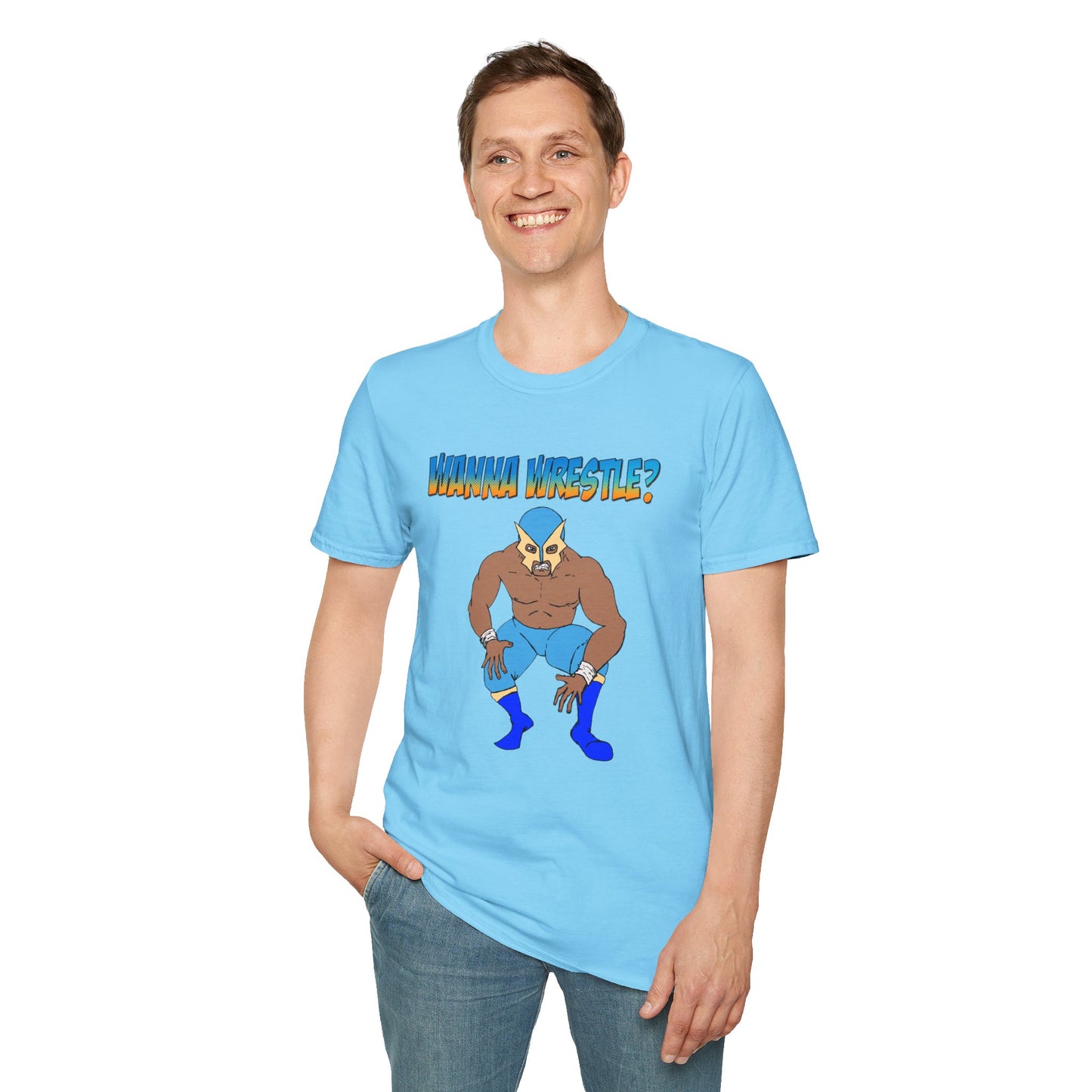 Wanna Wrestle? Unisex Softstyle T-Shirt