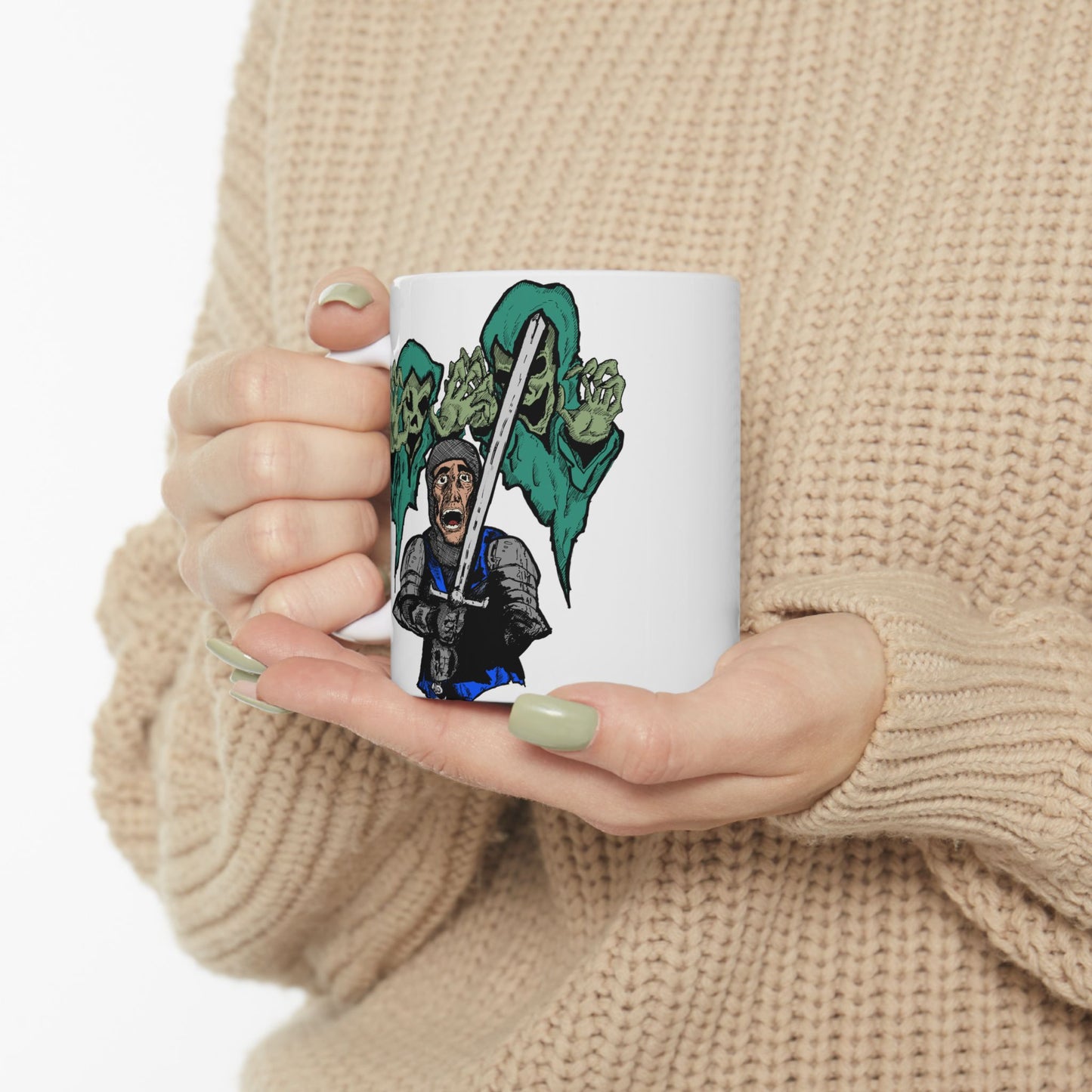 Knight Fright - Spooky Monster Ceramic Mug - Perfect for Halloween & Horror Lovers