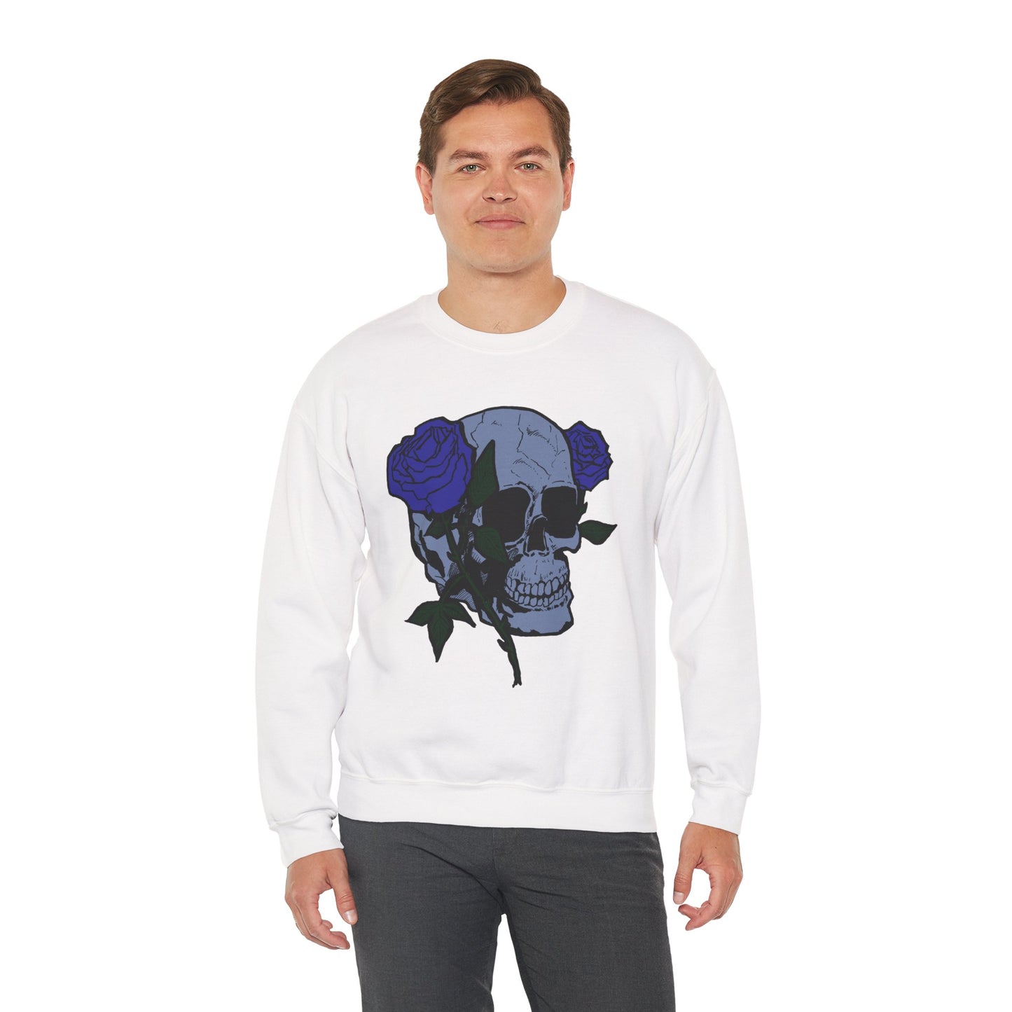 Rose Skull Crewneck Sweatshirt for Stylish Comfort