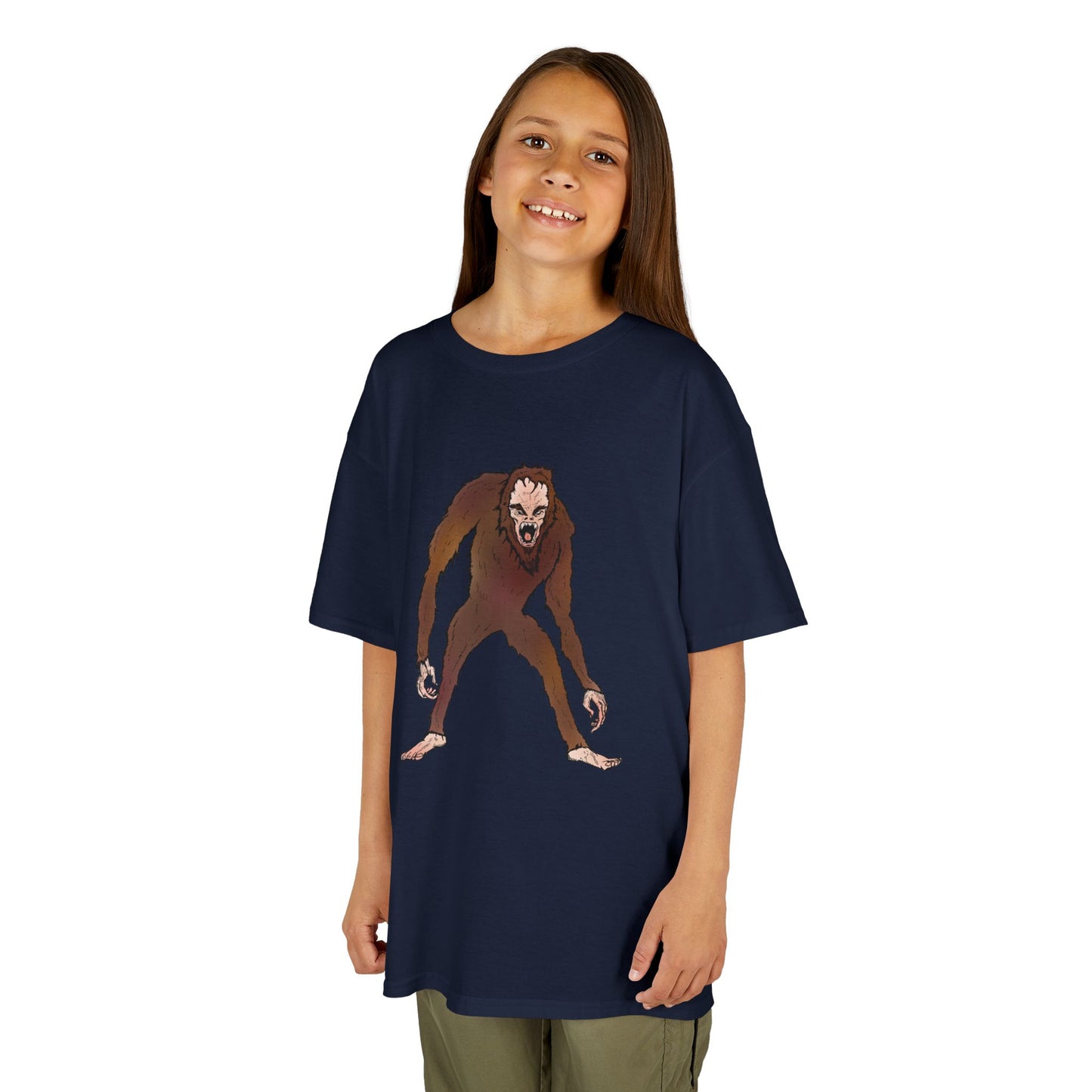 Kids Tee — Playful Sasquatch/Yeti Monster Graphic