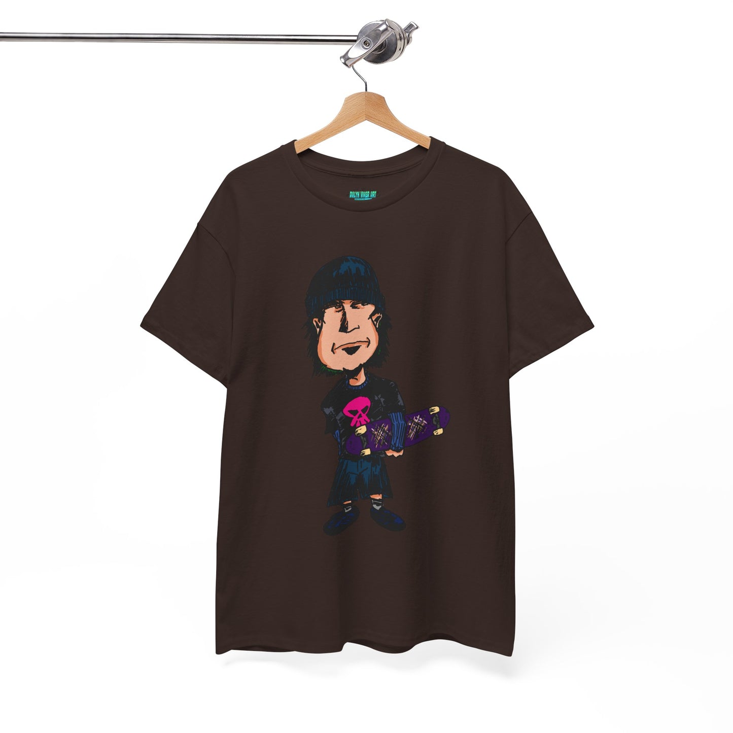 Rude Skater Dude - Skate Punk - Skater Kid Cartoon T‑Shirt — Cute Skateboarder Graphic Tee