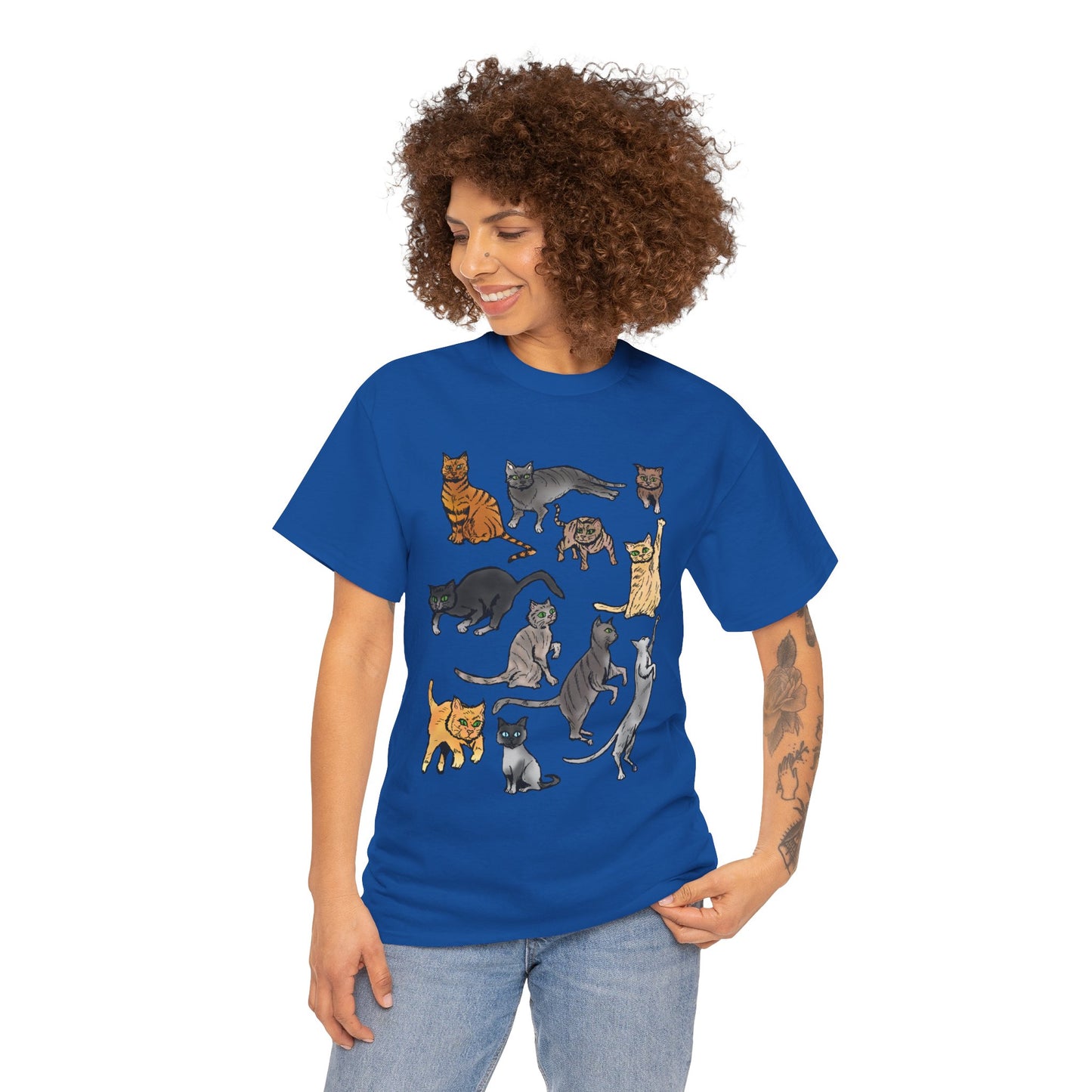 Cats Collage T-Shirt — Cute Cat Illustration Tee for Cat Lovers