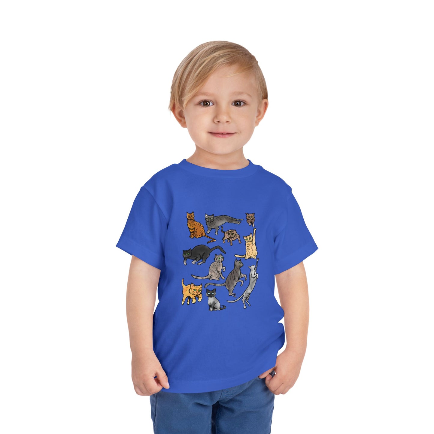 Toddler Tee — Playful Cat Pack Graphic Shirt for Kids