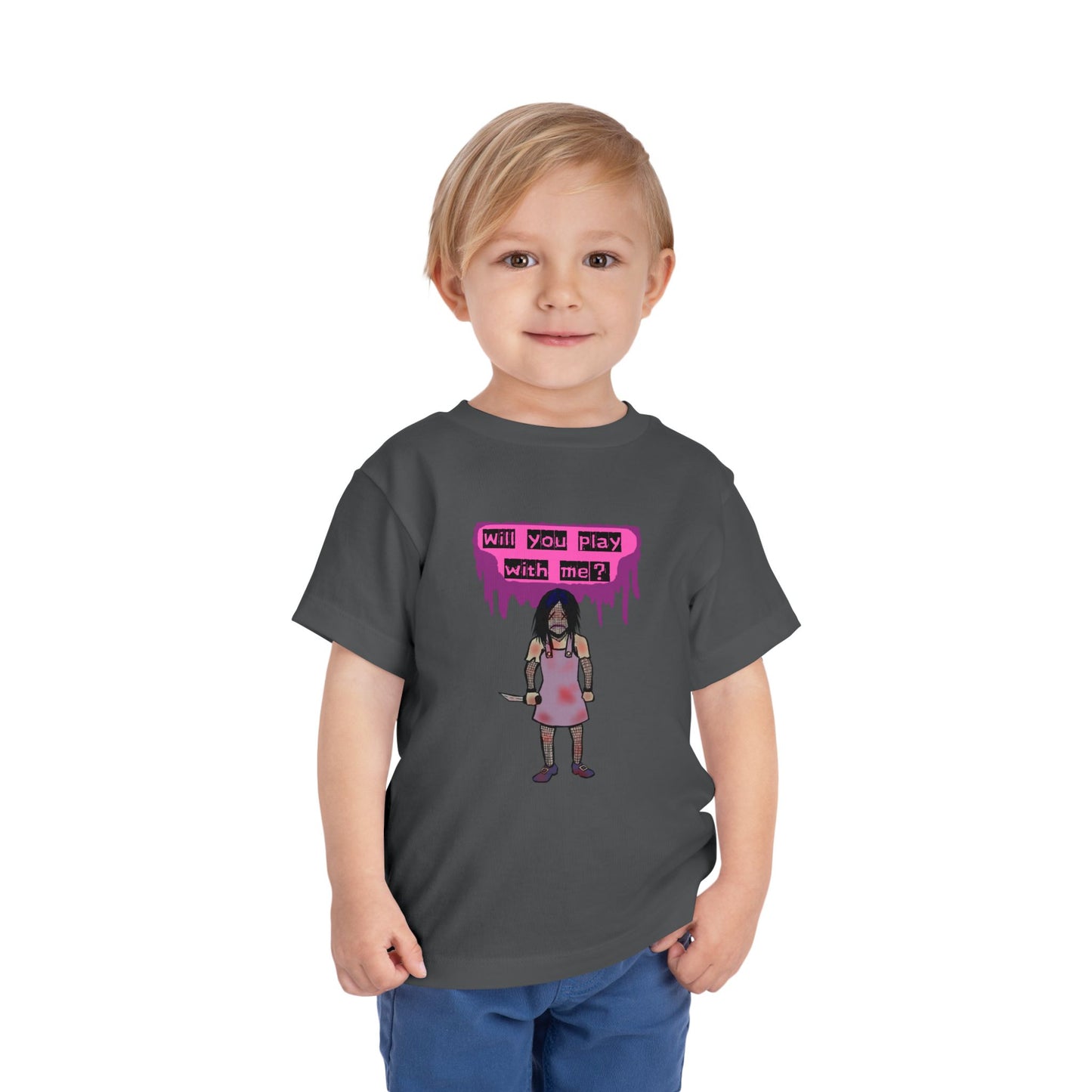 Toddler Tee - Evil Doll - Will You Play With Me