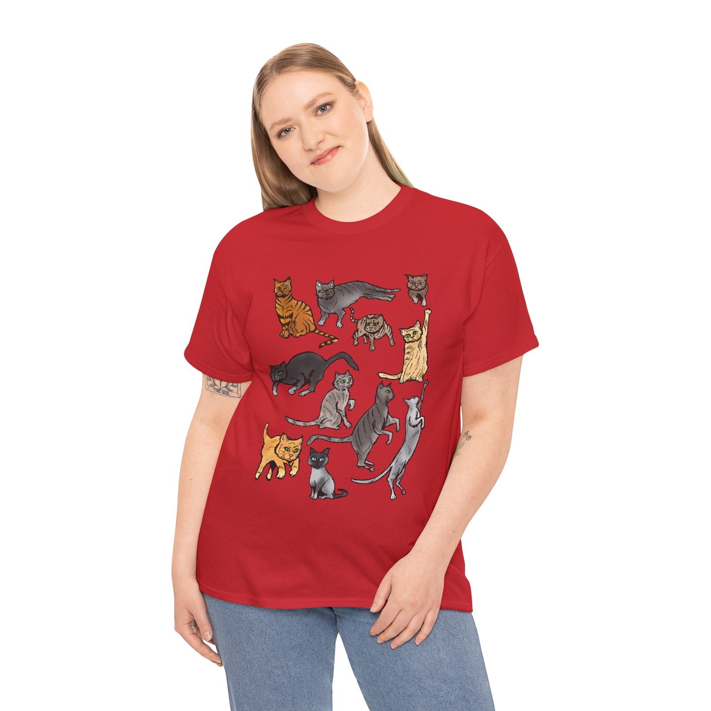 Cats Collage T-Shirt — Cute Cat Illustration Tee for Cat Lovers
