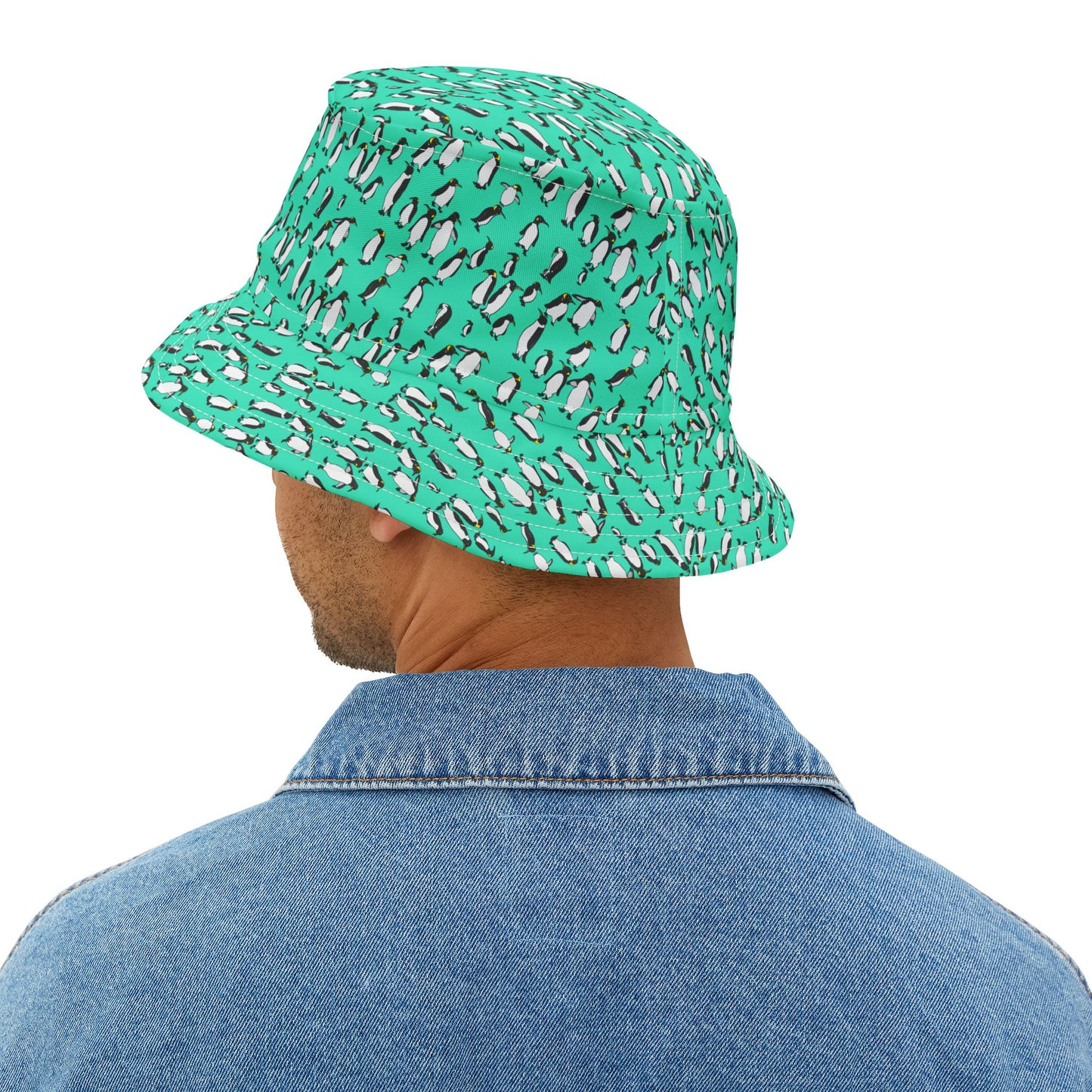 Playful Penguin Pattern Bucket Hat - Trendy Summer Accessory, Beachwear, Outdoor Fun, Gift for Him/Her, Vacation Must-Have
