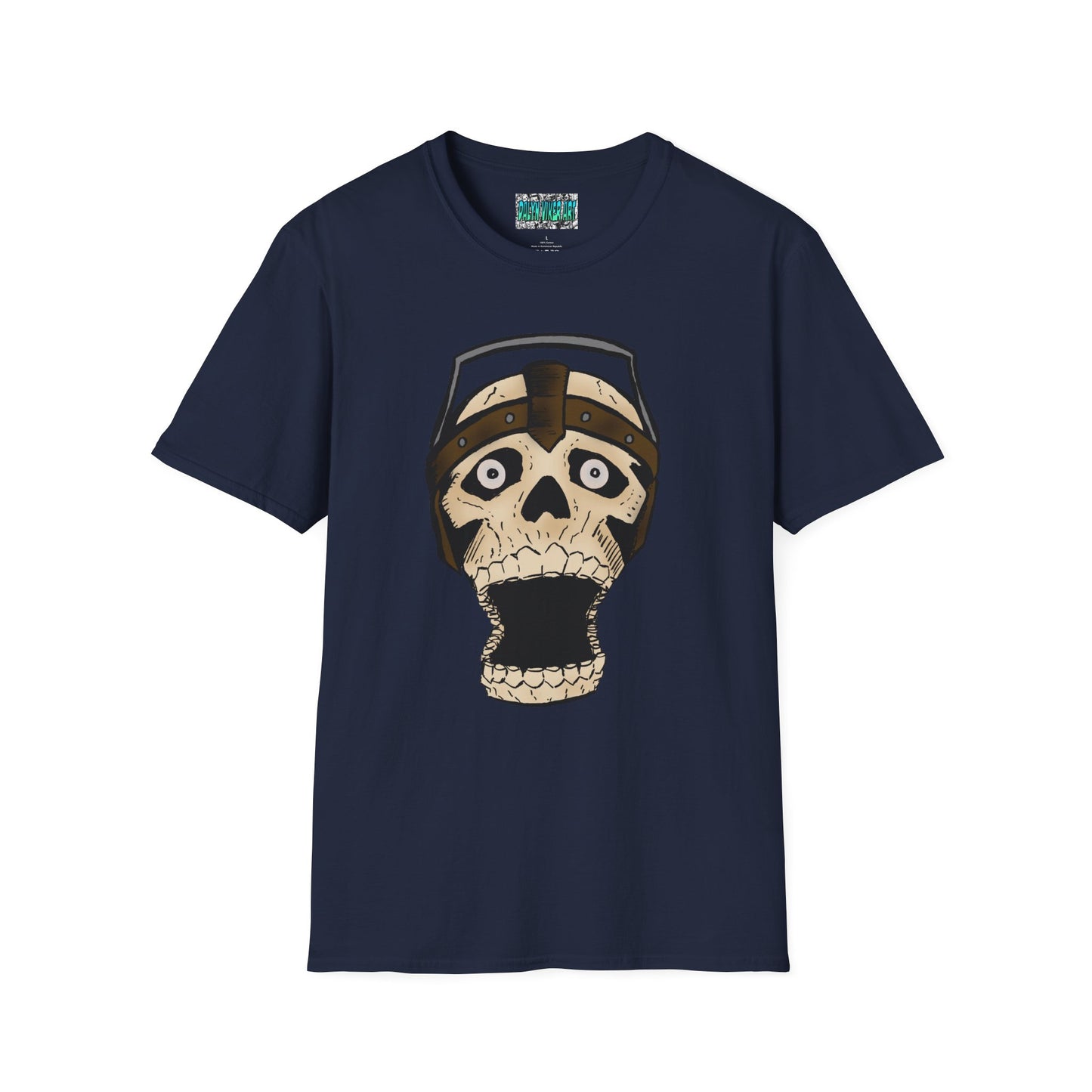 Electric Screaming Skull Unisex Softstyle T-Shirt