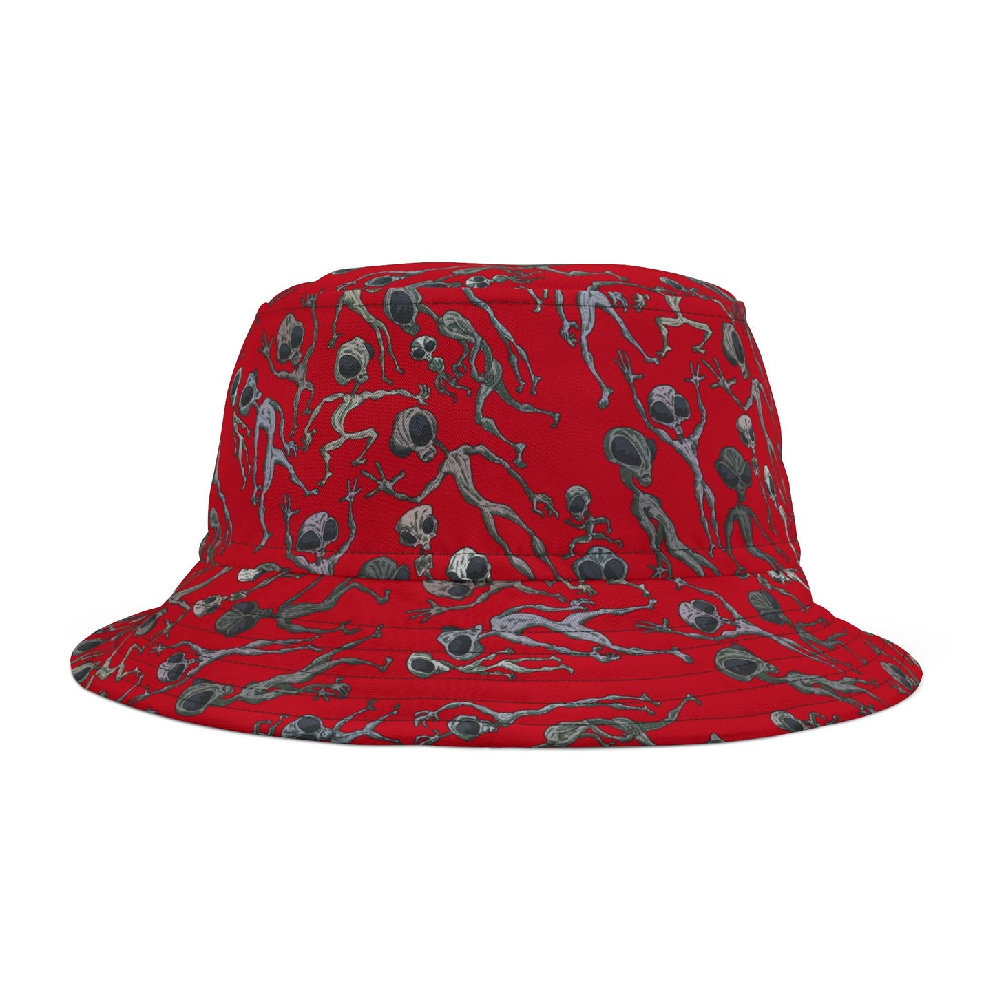 Alien Dance Party Bucket Hat, Fun Summer Hat, Trendy AOP Hat, Unique Gift, Festival Wear