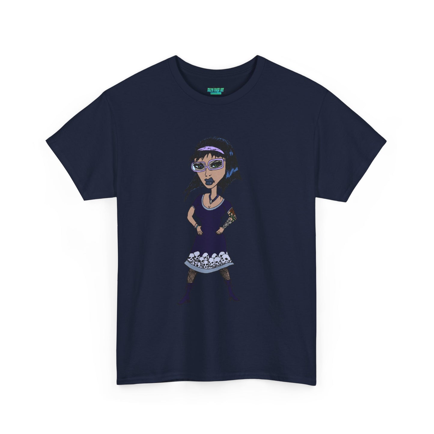 Gothic Doll T-Shirt — Retro Vampire Girl Graphic Tee