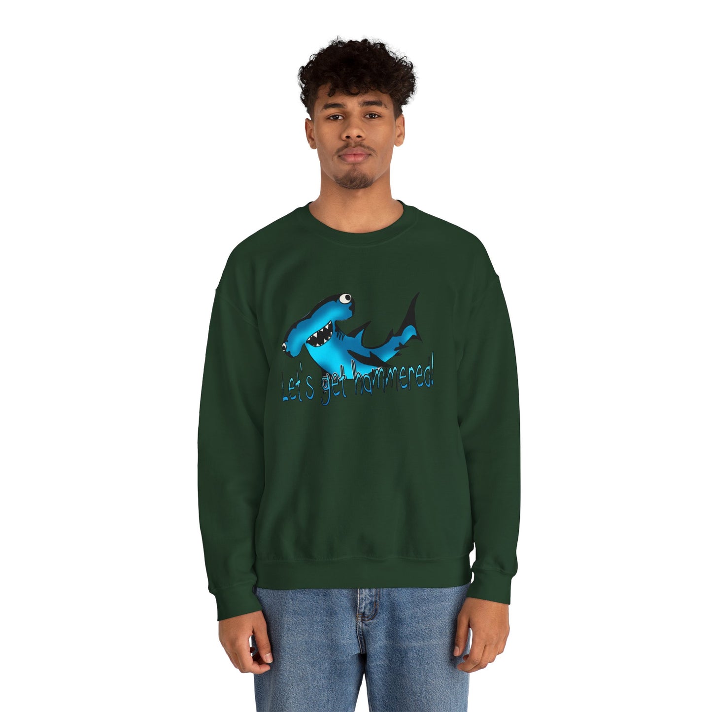 Harley Hammerhead Playful Shark Sweatshirt - 'Let's Get Hammered' Crewneck