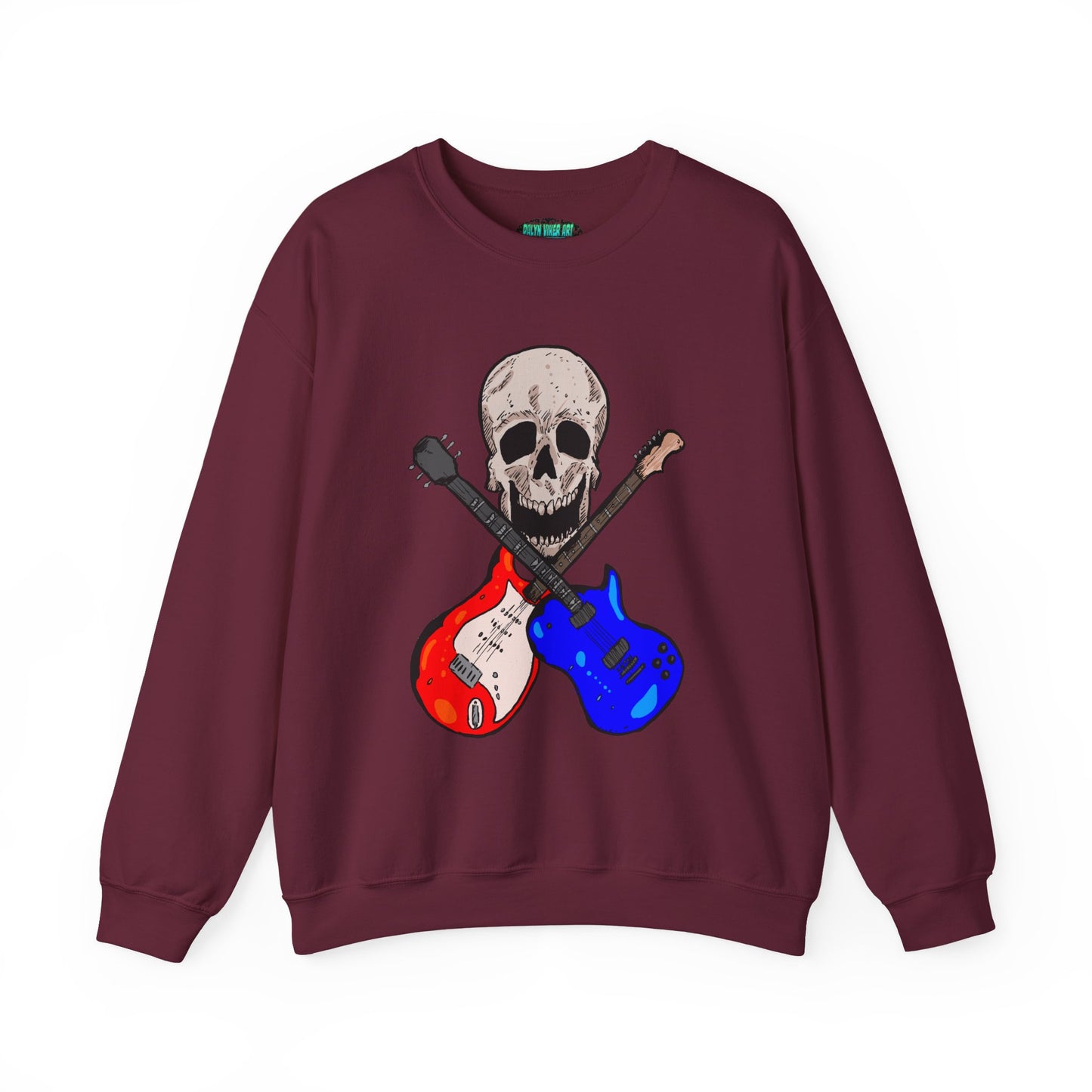 Skull and Guitar Crewneck Sweatshirt