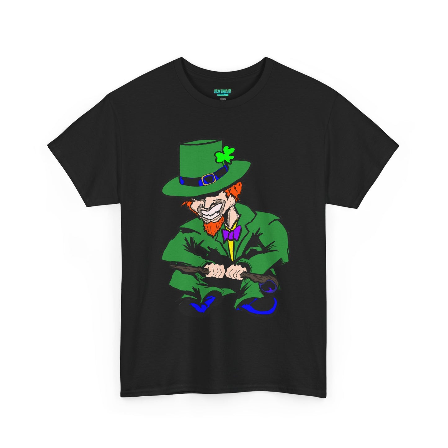 Funny Mischievious Leprechaun Saint Patrick's Day Unisex Heavy Cotton Tee - Leprechaun Design