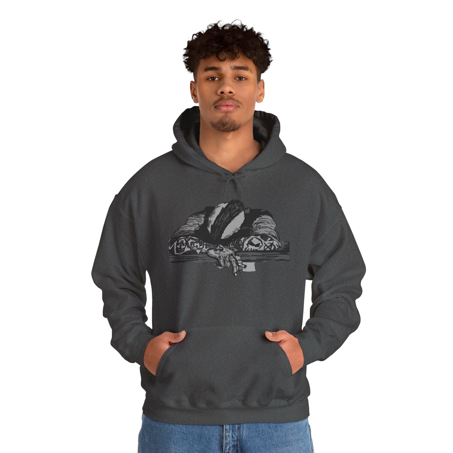 Punk and Done Unisex Hoodie with Artistic Design, Cozy Streetwear, Graphic Sweatshirt for Casual Vibes, Perfect Gift for Any Occasion