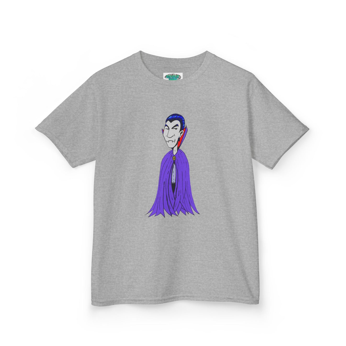 Kids Vampire T-Shirt — Cute Purple Dracula Tee for Halloween
