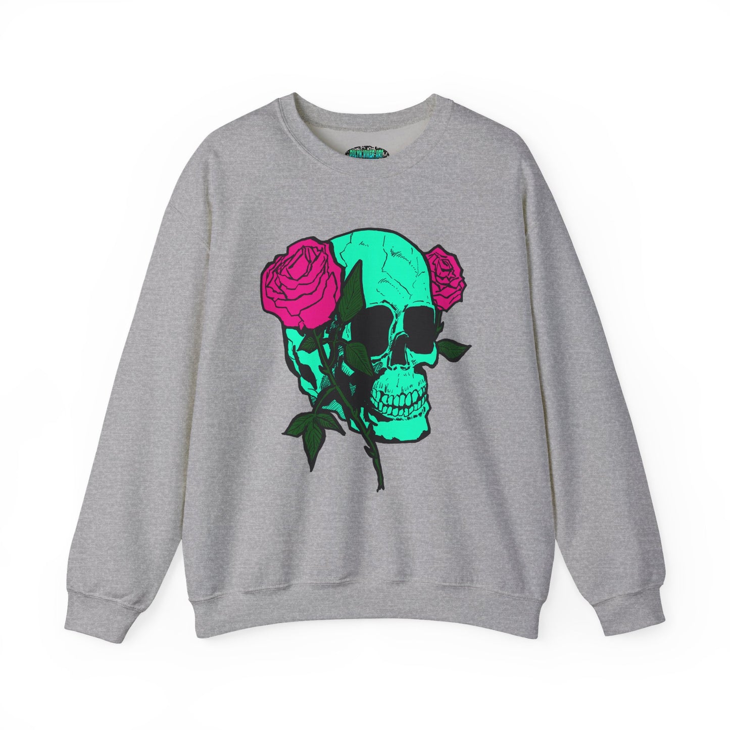 Skull and Roses Crewneck Sweatshirt for Trendsetters